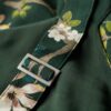 Abito lungo a balze in tessuto