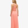 Abito lungo in jersey con pizzo