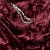 Abito lungo in velluto con strass