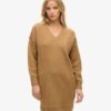 Abito maglione con scollo a V