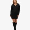 Abito maglione con scollo a V