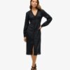 Abito midi con bordi in pizzo