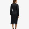 Abito midi con bordi in pizzo