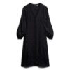 Abito midi con bordi in pizzo