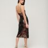 Abito midi con scollo all’americana e paillettes