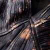 Abito midi in jacquard con maniche svasate