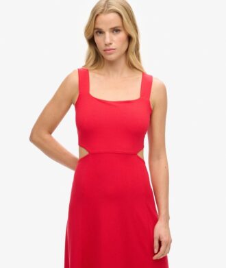 Abito midi in jersey con cut-out