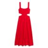 Abito midi in jersey con cut-out