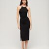 Abito midi in jersey con retro in pizzo Abito midi in jersey con retro in pizzo