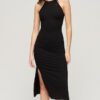 Abito midi in jersey con retro in pizzo Abito midi in jersey con retro in pizzo