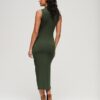 Abito midi in jersey con ruches