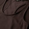 Abito midi in jersey con scollo rotondo