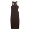 Abito midi in jersey con scollo rotondo