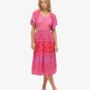 Abito midi stampato con cut-out