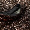 Abito mini senza maniche con paillettes e linea ad A