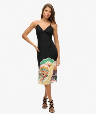 Abito sottoveste midi con stampa