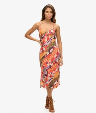 Abito sottoveste midi con stampa