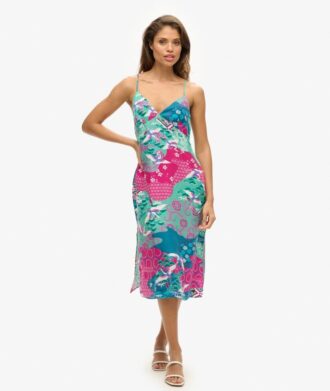 Abito sottoveste midi con stampa