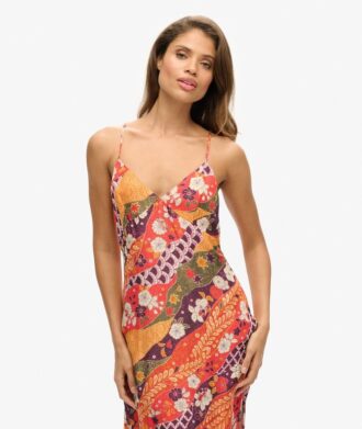 Abito sottoveste midi con stampa