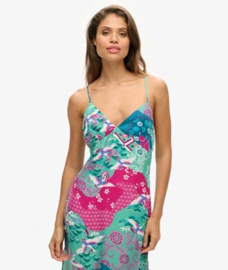 Abito sottoveste midi con stampa