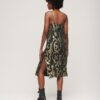 Abito sottoveste midi metallizzato