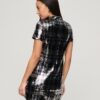 Abito T-shirt con paillettes e collo alto Abito T-shirt con paillettes e collo alto