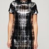 Abito T-shirt con paillettes e collo alto Abito T-shirt con paillettes e collo alto