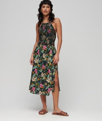 Abito Vintage con scollo all’americana e smock
