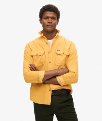 Camicia a maniche lunghe in micro corduroy