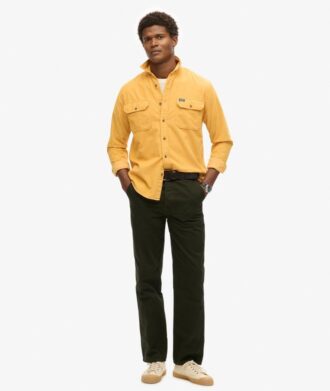 Camicia a maniche lunghe in micro corduroy