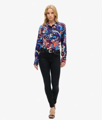 Camicia aderente stampata anni ’70