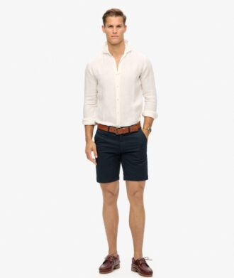 Camicia casual in lino a maniche lunghe