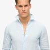 Camicia casual in lino a maniche lunghe