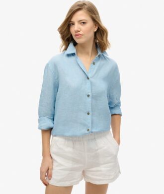 Camicia casual in lino stile boyfriend