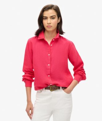 Camicia casual in lino stile boyfriend