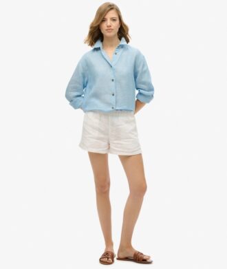 Camicia casual in lino stile boyfriend