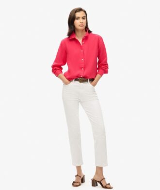Camicia casual in lino stile boyfriend