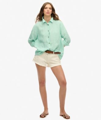 Camicia casual in lino stile boyfriend