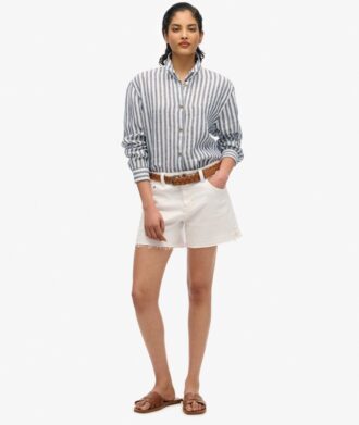 Camicia casual in lino stile boyfriend