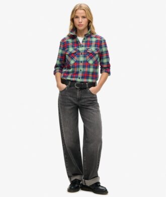 Camicia in flanella a quadri da boscaiolo
