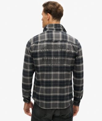 Camicia oversize a quadri ricamata