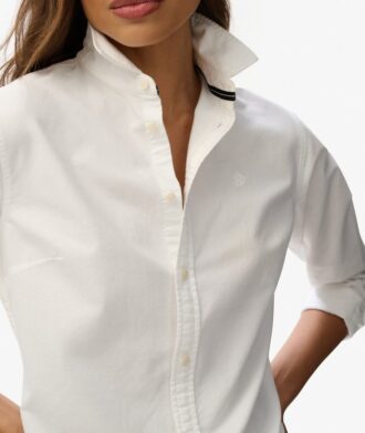 Camicia slim a maniche lunghe in stile Oxford