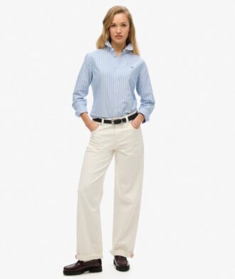 Camicia slim a maniche lunghe in stile Oxford