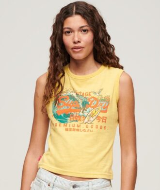 Canotta slim con grafica del logo Vintage