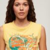 Canotta slim con grafica del logo Vintage