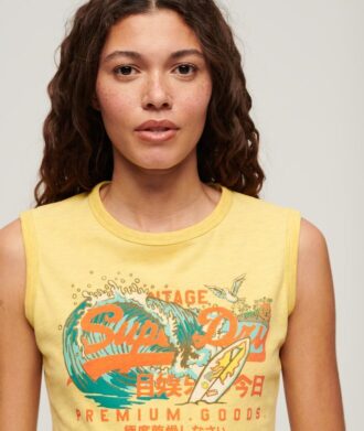 Canotta slim con grafica del logo Vintage