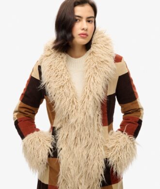 Cappotto afgano lungo patchwork