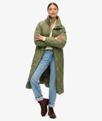 Cappotto con fodera trapuntata extra lungo