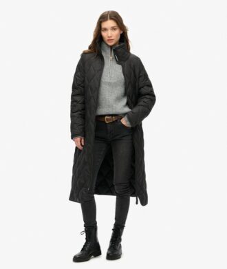 Cappotto con fodera trapuntata extra lungo