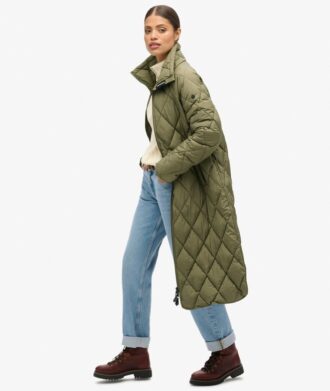 Cappotto con fodera trapuntata extra lungo